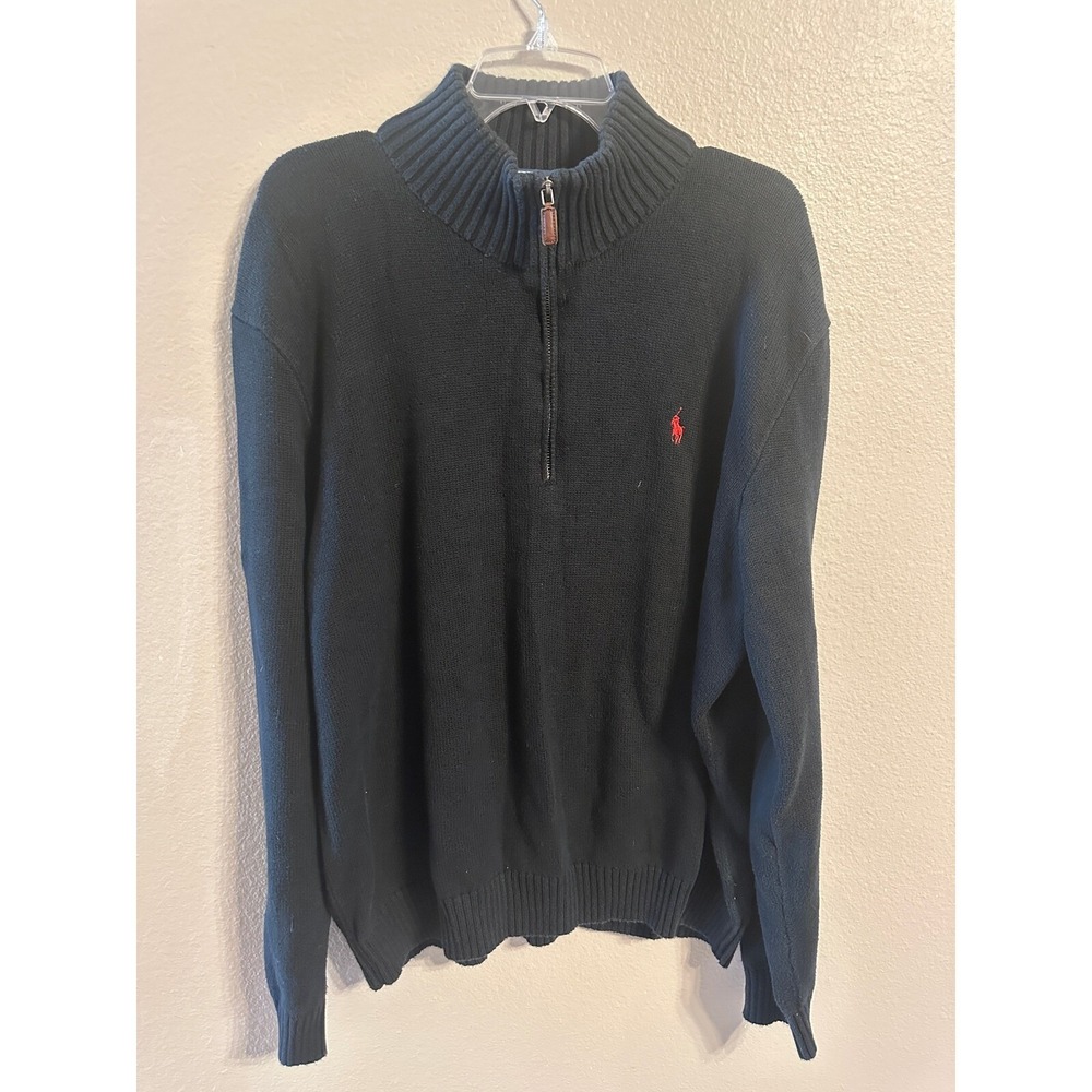 Polo Ralph Lauren Quarter Zip Sweater Pullover Knit XXL